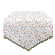 Clayre & Eef | Tafelloper Wit, Roze, Groen 50x160 cm | CFL65