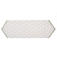 Clayre & Eef | Tafelloper Wit, Roze, Groen 50x160 cm | CFL65