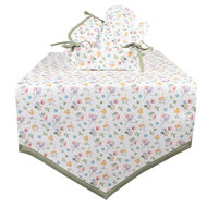 Clayre & Eef | Tafelloper Wit, Roze, Groen 50x160 cm | CFL65