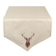 Clayre & Eef | Tafelloper Beige, Bruin 50x160 cm | COL65