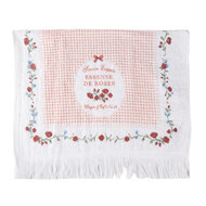 Clayre & Eef | Gastendoekje Wit, Groen, Rood 40x66 cm | CT008