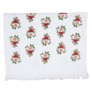 Clayre & Eef | Gastendoekje Wit, Groen, Rood 40x66 cm | CT012