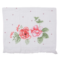 Clayre & Eef | Gastendoekje Wit, Roze, Groen 40x66 cm | CT025