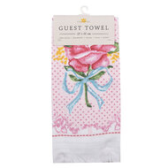 Clayre & Eef | Gastendoekje Wit, Roze, Groen 40x66 cm | CT026