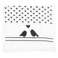 Clayre & Eef | Gastendoekje Zwart, Wit 40x66 cm | CTLBS
