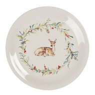 Clayre & Eef | Dinerbord Wit ø 28x2 cm | DCHFP
