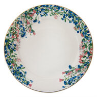 Clayre & Eef | Servies Ontbijtbord Wit, Blauw ø 21x2 cm | FISDP