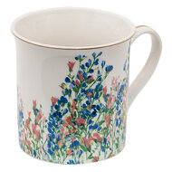 Clayre & Eef | Mok Wit, Blauw 12x9x9 cm / 330 ml | FISMU