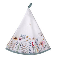 Clayre & Eef | Theedoek Wit, Groen, Rood ø 80 cm | FOB48