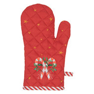 Clayre & Eef | Kind Ovenwant Wit Rood 12x21 cm | HLC44K