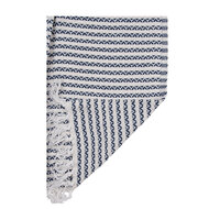 Clayre & Eef | Plaid Beige Blauw 125x150 cm | KT060.135