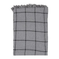 Clayre & Eef | Plaid Grijs Zwart 125x150 cm | KT060.136