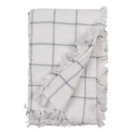 Clayre & Eef | Plaid Wit, Grijs 125x150 cm | KT060.137