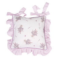 Clayre & Eef | Kussenhoes Stoelkussen Paars, Wit 40x40 cm | LAG25