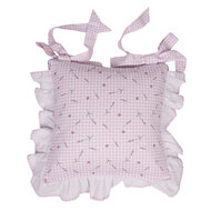 Clayre & Eef | Kussenhoes Stoelkussen Paars, Wit 40x40 cm | LAG25