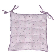 Clayre & Eef | Stoelkussen Foam Paars, Wit 40x40x4 cm | LAG29