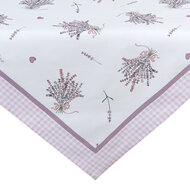 Clayre & Eef | Tafelloper Paars, Wit 50x160 cm | LAG65