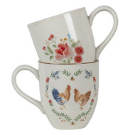 Clayre & Eef | Servies Mok Beige 11x8x9 cm / 200 ml | LRCMU