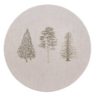 Clayre & Eef | Onderbord Beige Groen ø 33x1 cm | NPT85