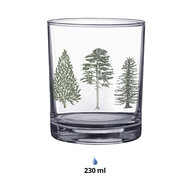 Clayre & Eef | Waterglas Transparant Groen ø 7x9 cm / 230 ml | NPTGL0001