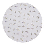 Clayre & Eef | Onderbord Wit Groen ø 33x1 cm | OLF85