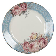 Clayre & Eef | Servies Dinerbord Blauw, Wit ø 26x2 cm | PECFP