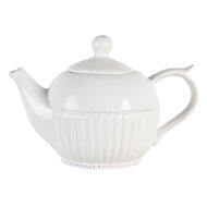 Clayre & Eef | Theepot Wit 21x13x14 cm / 750 ml | PLTE