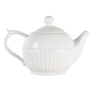 Clayre & Eef | Theepot Wit 21x13x14 cm / 750 ml | PLTE