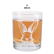 Clayre & Eef | Waterglas Transparant Wit ø 7x9 cm / 300 ml | RAEGL0005