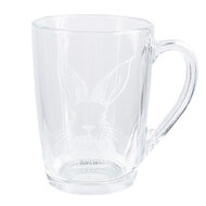 Clayre & Eef | Theeglas Transparant Wit 11x8x11 cm / 300 ml | RAEGL0006