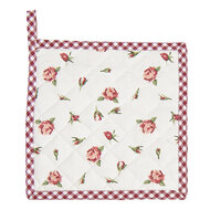 Clayre & Eef | Pannenlap Rood, Wit 20x20 cm | ROR45