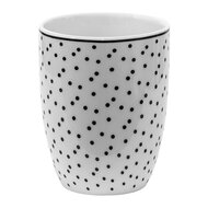 Clayre & Eef | Mok Wit, Zwart 12x8x10 cm / 350 ml | SDMU
