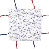 Clayre & Eef | Broodmand Wit Blauw 35x35x8 cm | SSF47