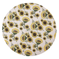 Clayre & Eef | Theedoek Geel Beige ø 80 cm | SUS48