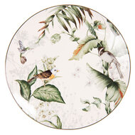 Clayre & Eef | Servies Ontbijtbord Wit, Groen ø 20x2 cm | TRBDP