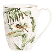 Clayre & Eef | Mok Wit Groen 12x8x10 cm / 360 ml | TRBMU