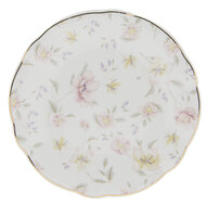 Clayre & Eef | Servies Ontbijtbord Wit Roze ø 19x2 cm | TWFDP