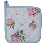 Clayre & Eef | Pannenlap Wit, Roze 20x20 cm | VTG45