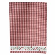 Clayre & Eef | Theedoek Rood, Wit 50x70 cm | WIS42