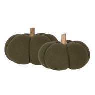 Clayre & Eef | Decoratie Pompoen Groen ø 15x12 cm | 65395