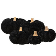 Clayre & Eef | Decoratie Pompoen Zwart ø 9x8 cm | 65397