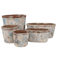 Clayre & Eef | Bloempot Binnen Beige 26x13x12 cm | 6TE0528L