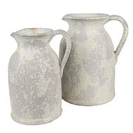 Clayre & Eef | Decoratieve Schenkkan Beige Grijs 20x16x24 cm | 6TE0538L