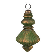 Clayre & Eef | Kerstballen Set van 4 Bruin 29x20x9 cm / ø 8x15 cm | 6GL4508