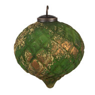 Clayre & Eef | Kerstballen Set van 4 Bruin 27x26x13 cm / ø 15x15 cm | 6GL4509