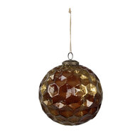 Clayre & Eef | Kerstballen Set van 4 Goudkleurig 33x33x16 cm / ø 15x15 cm | 6GL4511