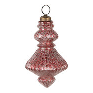 Clayre & Eef | Kerstballen Set van 4 Rood 29x18x9 cm / ø 8x15 cm | 6GL4512