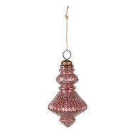 Clayre & Eef | Kerstballen Set van 4 Rood 29x18x9 cm / ø 8x15 cm | 6GL4512