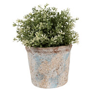 Clayre & Eef | Bloempot Binnen Beige Blauw ø 15x13 cm | 6TE0519M