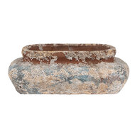 Clayre & Eef | Bloempot Binnen Beige Grijs 27x15x9 cm | 6TE0522L